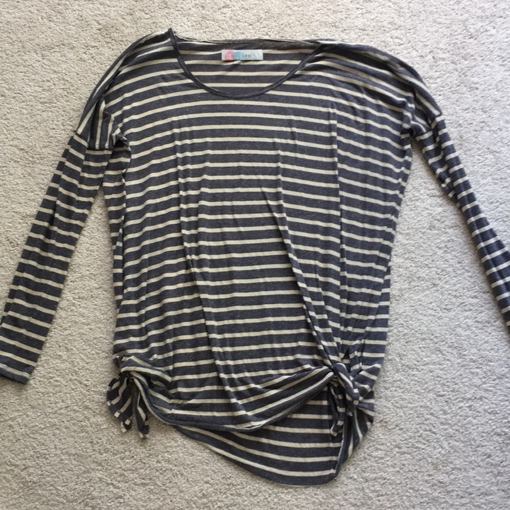 Free People one size oversize striped long sleeve